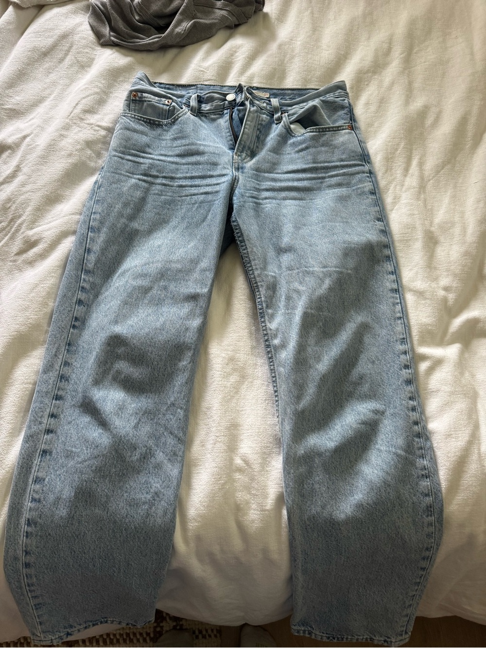 Levi's Light Blue Straight-Leg Low Pro